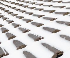 Carla Fotografie - Geografisch - Sneeuw op dakpannen 